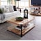 Alaterre Furniture Ryegate Natural Live Edge Solid Wood with Metal Large Coffee Table, Natural AWCC1220 - alternate 5